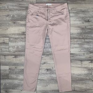 Light creamy pink skinny leg pants
